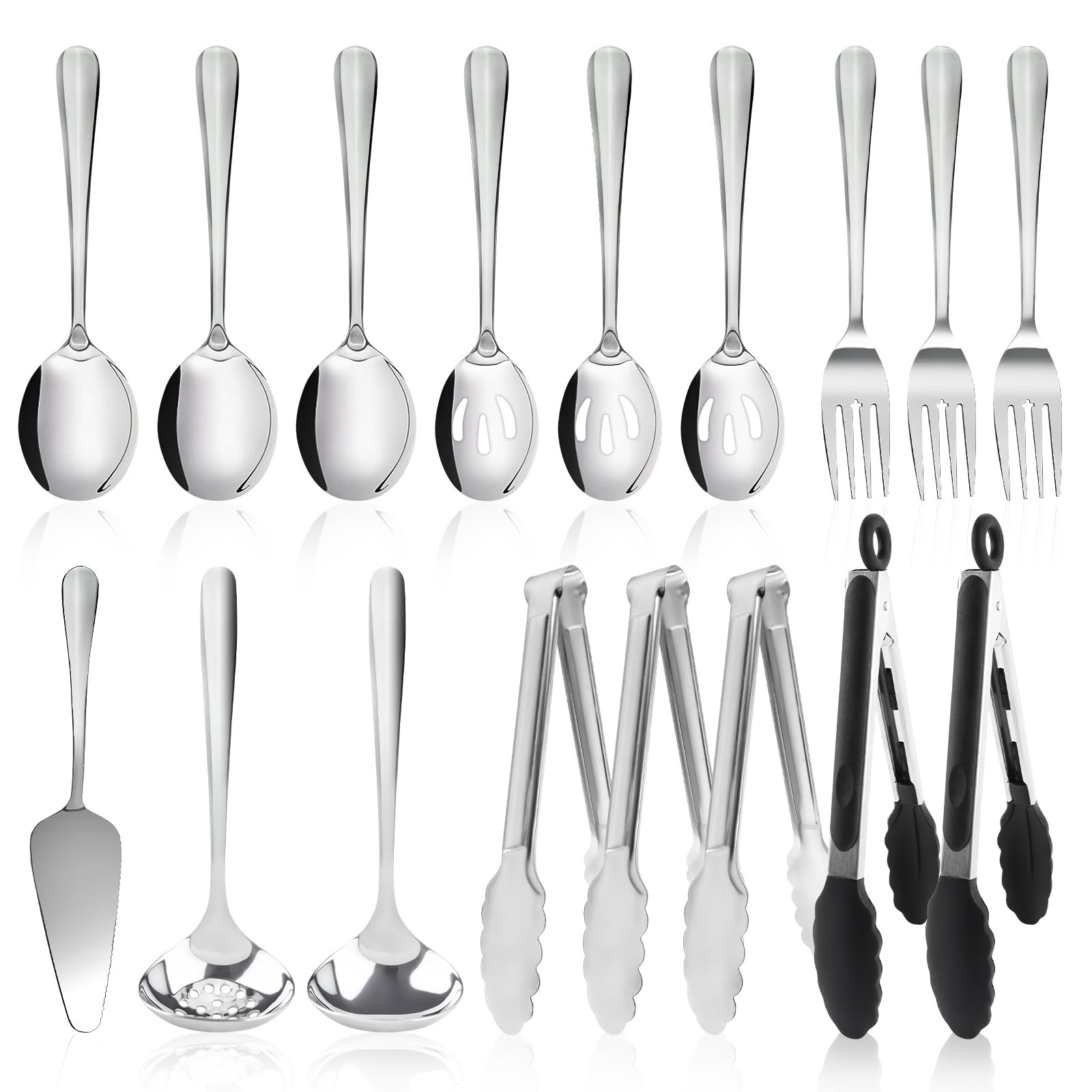 Amazon.com | 17PCS Serving Spoons and Utensils Set, Stainless